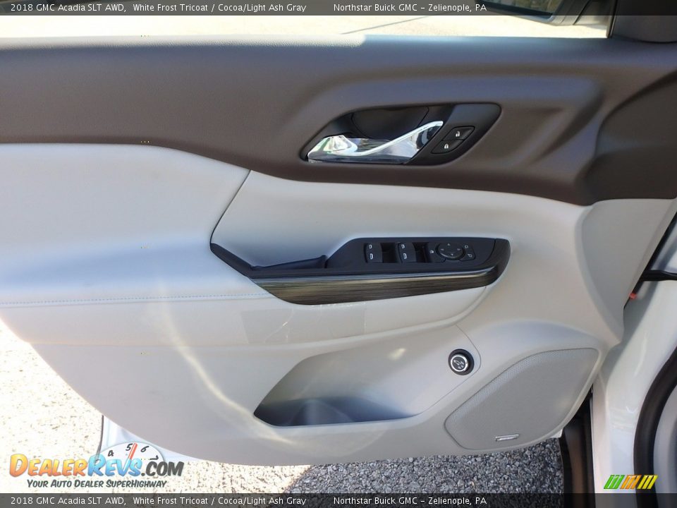 2018 GMC Acadia SLT AWD White Frost Tricoat / Cocoa/Light Ash Gray Photo #14
