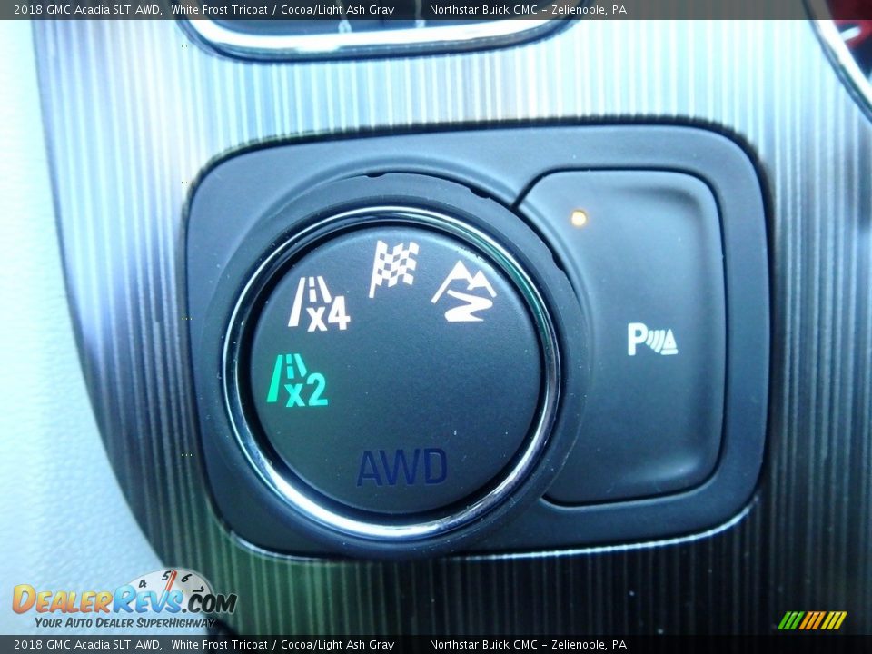 2018 GMC Acadia SLT AWD White Frost Tricoat / Cocoa/Light Ash Gray Photo #17