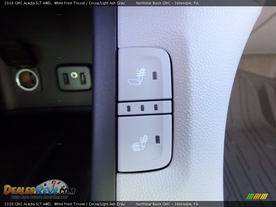 2018 GMC Acadia SLT AWD White Frost Tricoat / Cocoa/Light Ash Gray Photo #18