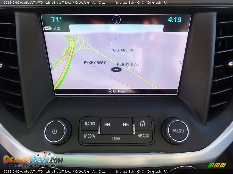 2018 GMC Acadia SLT AWD White Frost Tricoat / Cocoa/Light Ash Gray Photo #19