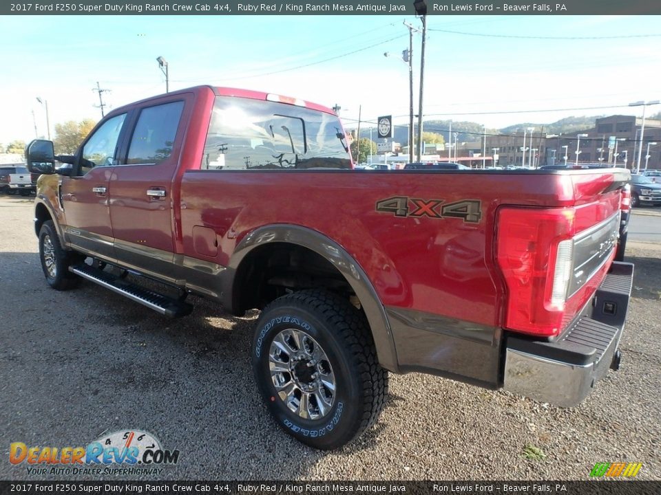 2017 Ford F250 Super Duty King Ranch Crew Cab 4x4 Ruby Red / King Ranch Mesa Antique Java Photo #4