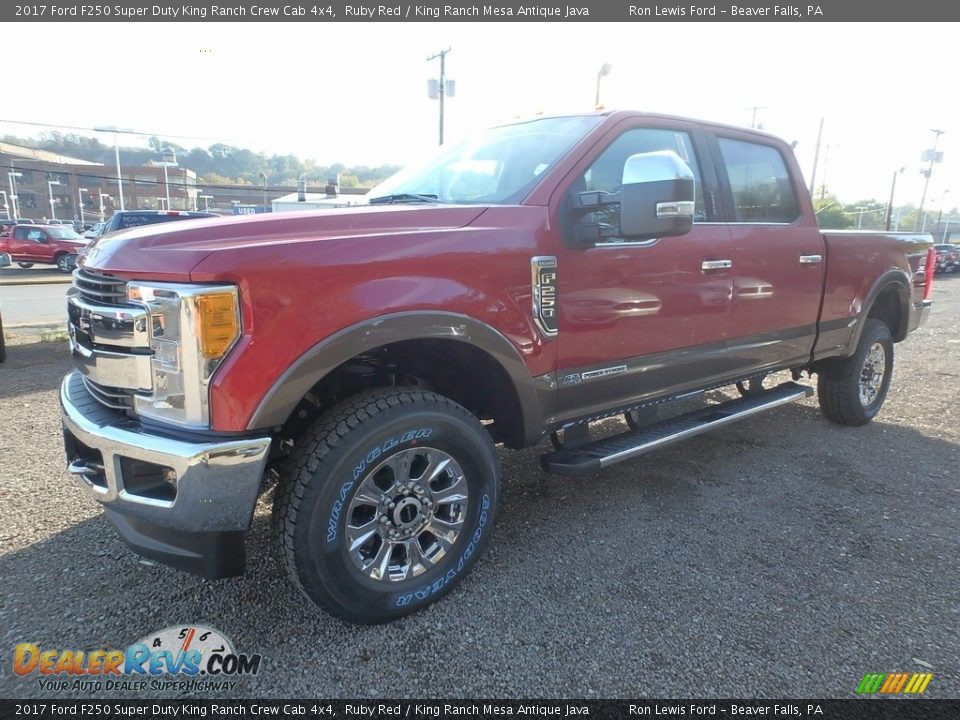2017 Ford F250 Super Duty King Ranch Crew Cab 4x4 Ruby Red / King Ranch Mesa Antique Java Photo #6