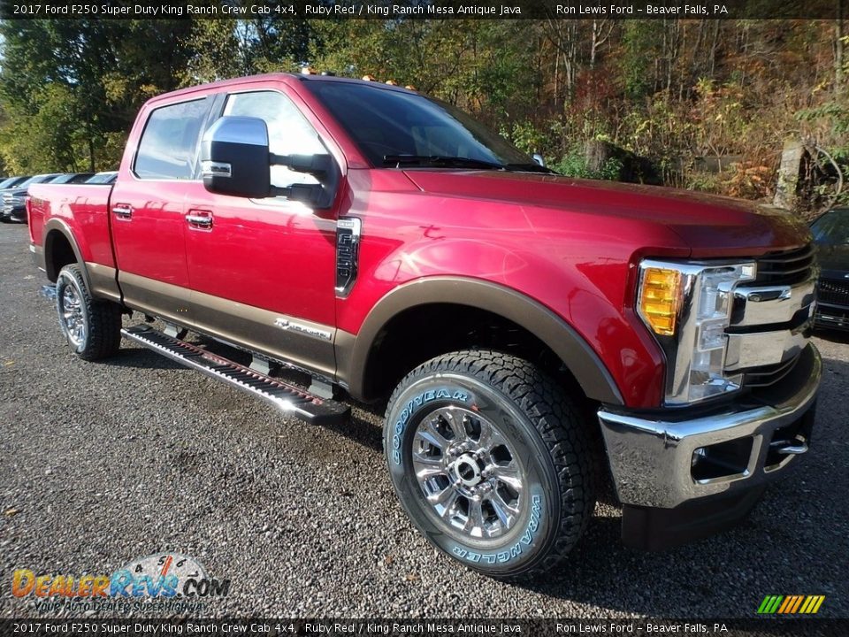 2017 Ford F250 Super Duty King Ranch Crew Cab 4x4 Ruby Red / King Ranch Mesa Antique Java Photo #8