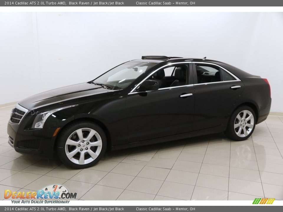 2014 Cadillac ATS 2.0L Turbo AWD Black Raven / Jet Black/Jet Black Photo #3