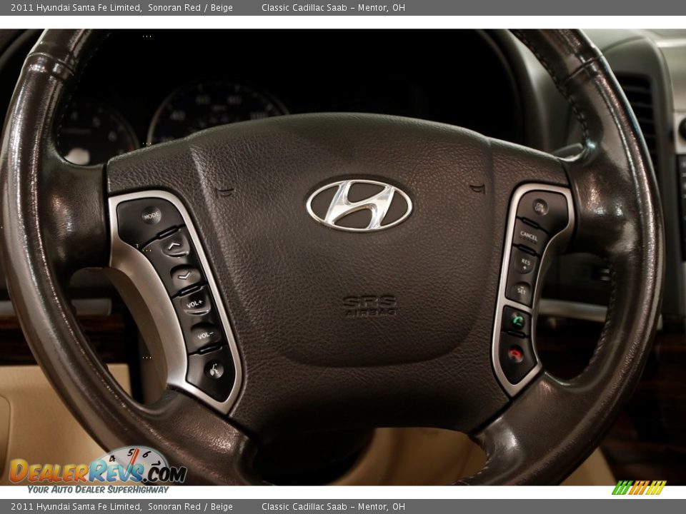2011 Hyundai Santa Fe Limited Sonoran Red / Beige Photo #7