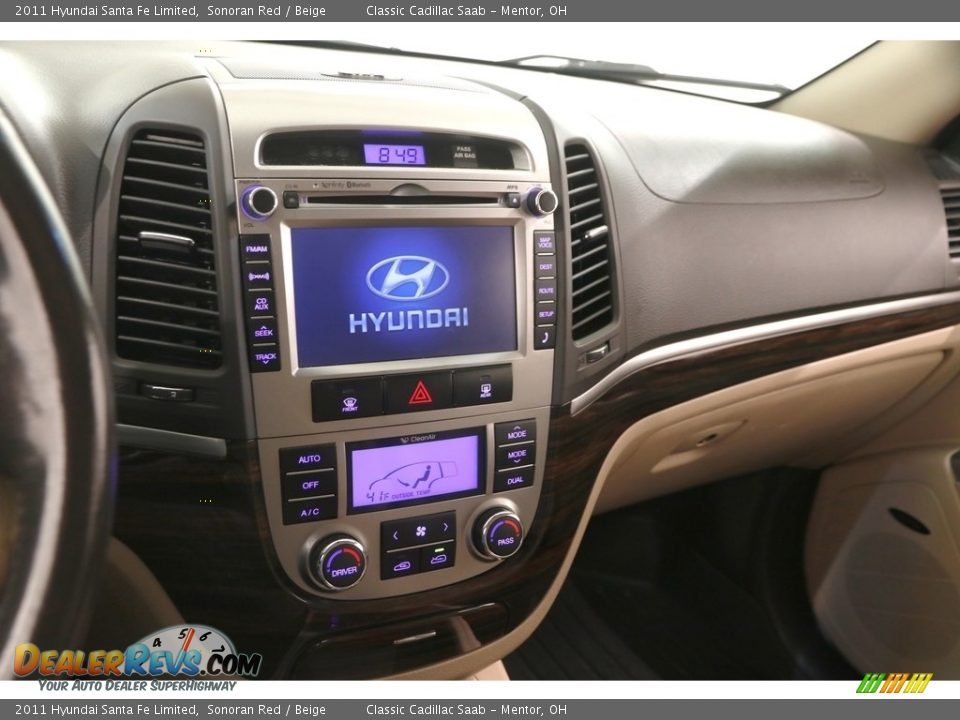 2011 Hyundai Santa Fe Limited Sonoran Red / Beige Photo #9