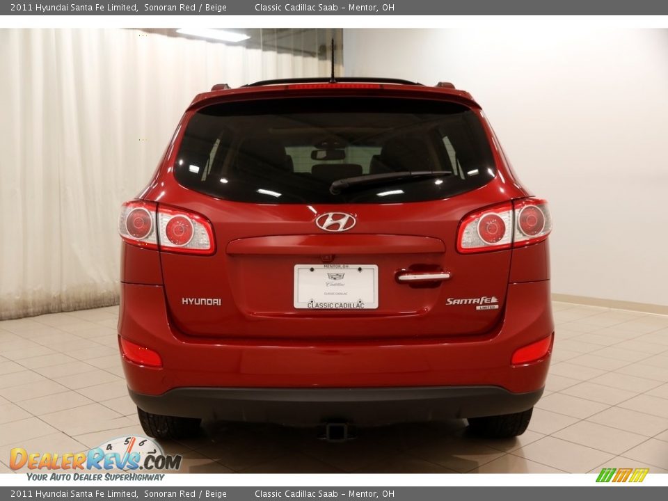 2011 Hyundai Santa Fe Limited Sonoran Red / Beige Photo #21
