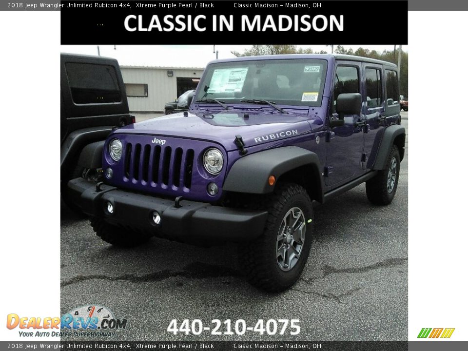 2018 Jeep Wrangler Unlimited Rubicon 4x4 Xtreme Purple Pearl / Black Photo #1