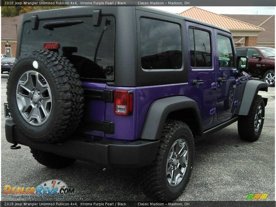 2018 Jeep Wrangler Unlimited Rubicon 4x4 Xtreme Purple Pearl / Black Photo #3