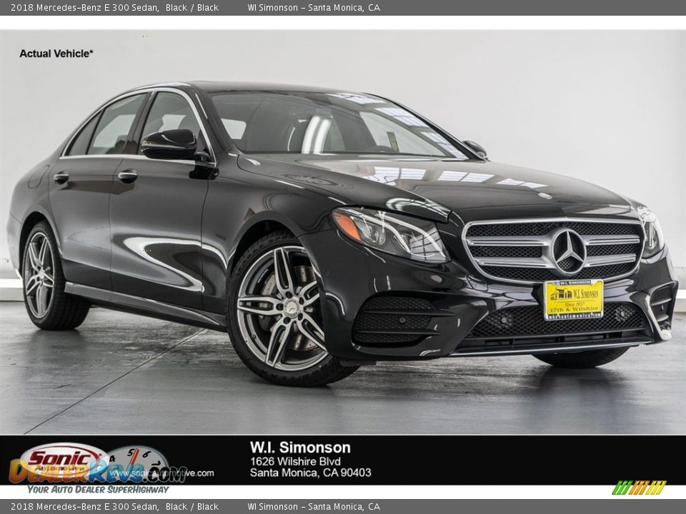 2018 Mercedes-Benz E 300 Sedan Black / Black Photo #1