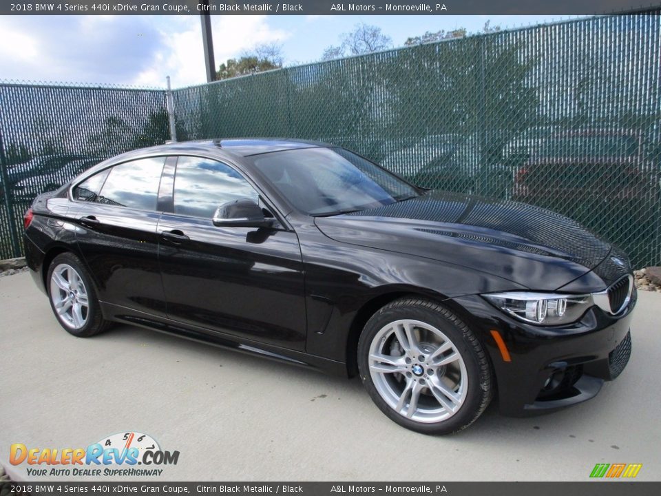 2018 BMW 4 Series 440i xDrive Gran Coupe Citrin Black Metallic / Black Photo #1