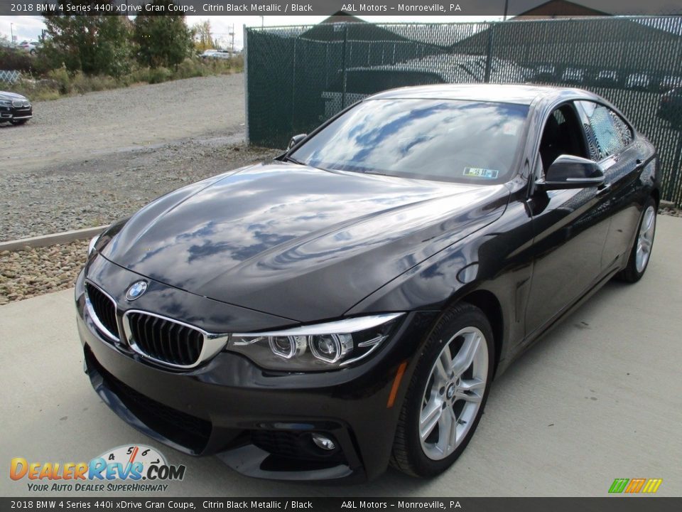 2018 BMW 4 Series 440i xDrive Gran Coupe Citrin Black Metallic / Black Photo #9