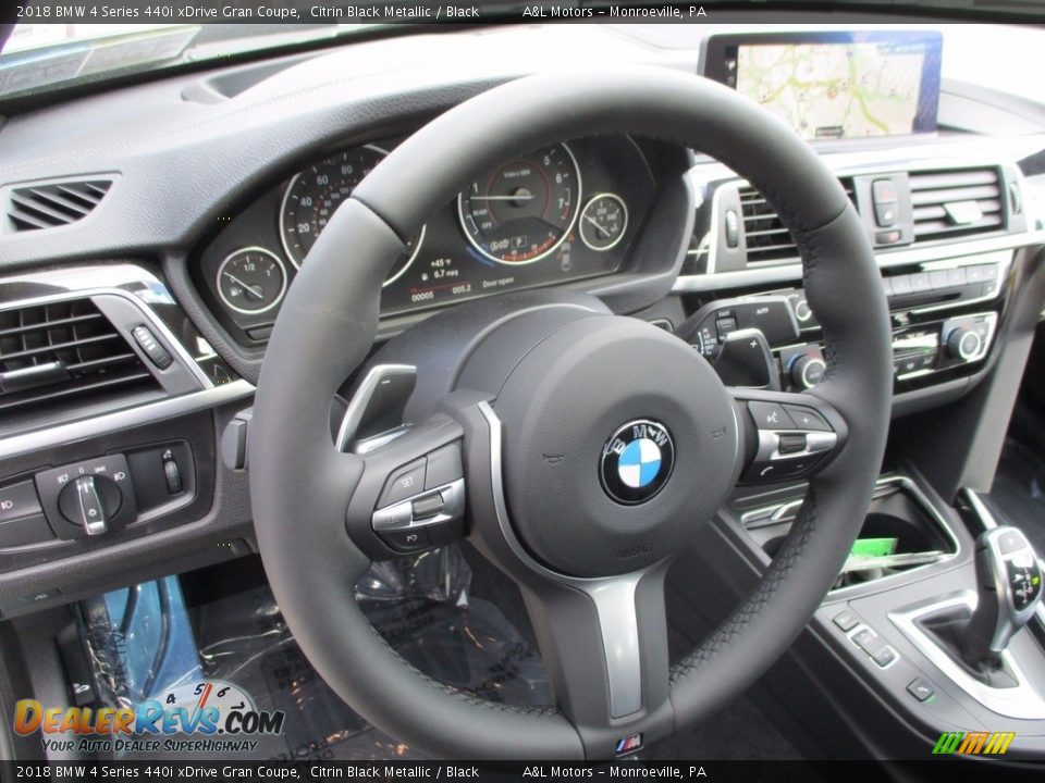 2018 BMW 4 Series 440i xDrive Gran Coupe Citrin Black Metallic / Black Photo #12