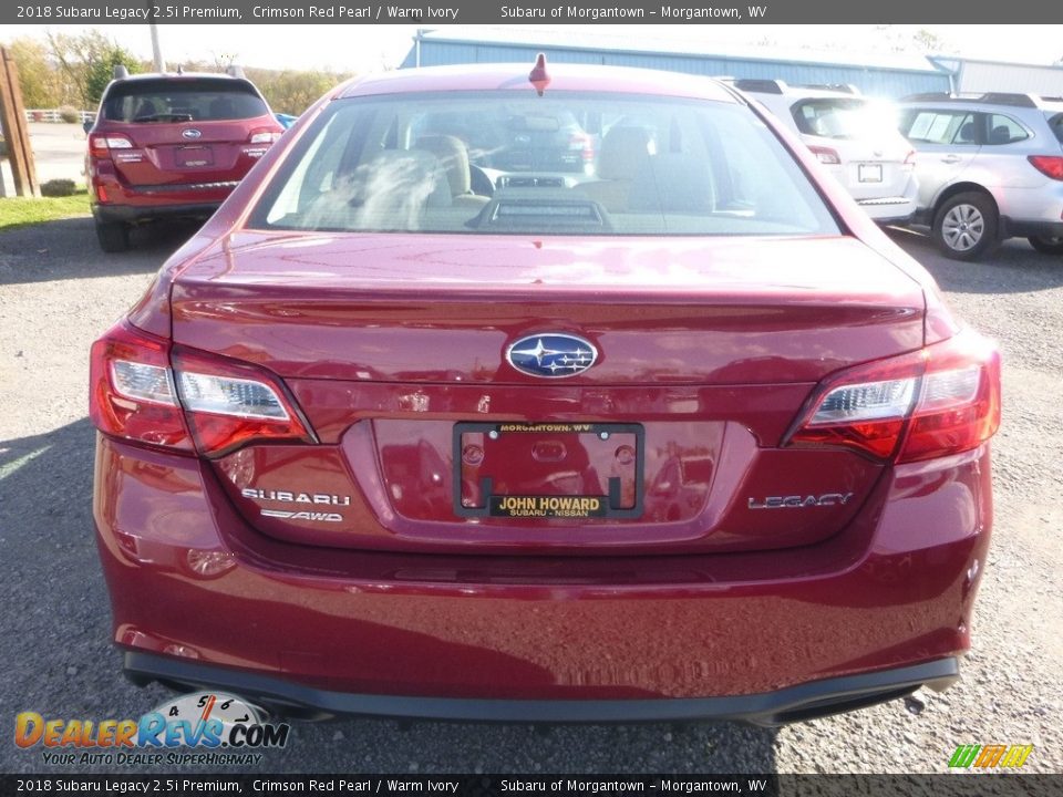2018 Subaru Legacy 2.5i Premium Crimson Red Pearl / Warm Ivory Photo #5