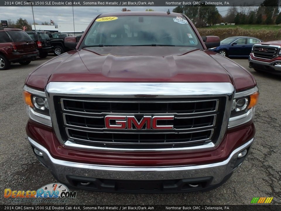 2014 GMC Sierra 1500 SLE Double Cab 4x4 Sonoma Red Metallic / Jet Black/Dark Ash Photo #2