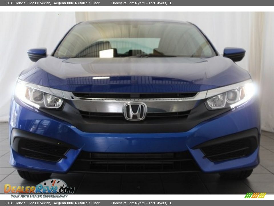 2018 Honda Civic LX Sedan Aegean Blue Metallic / Black Photo #4