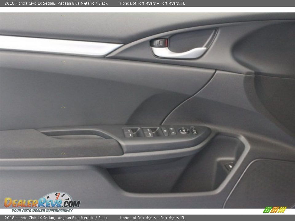2018 Honda Civic LX Sedan Aegean Blue Metallic / Black Photo #7
