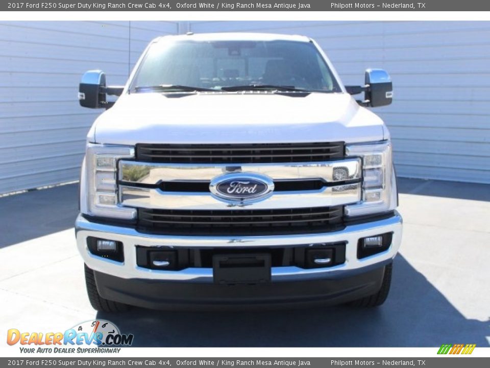 2017 Ford F250 Super Duty King Ranch Crew Cab 4x4 Oxford White / King Ranch Mesa Antique Java Photo #2