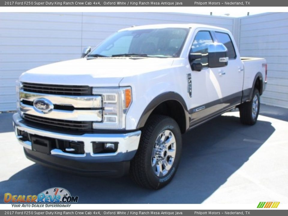 2017 Ford F250 Super Duty King Ranch Crew Cab 4x4 Oxford White / King Ranch Mesa Antique Java Photo #3