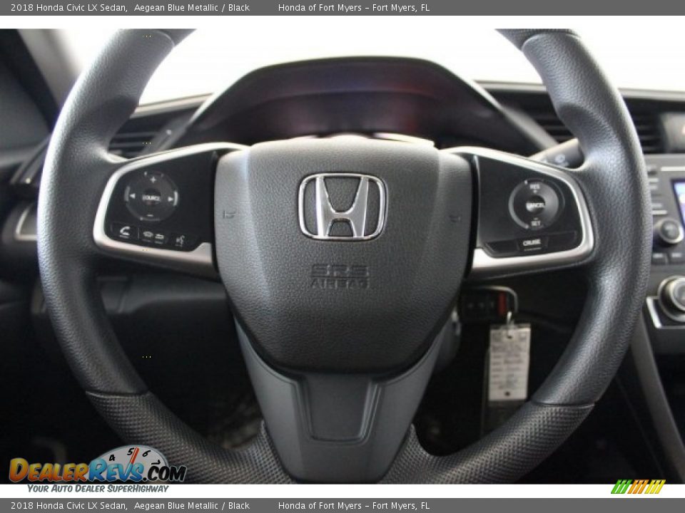 2018 Honda Civic LX Sedan Aegean Blue Metallic / Black Photo #11