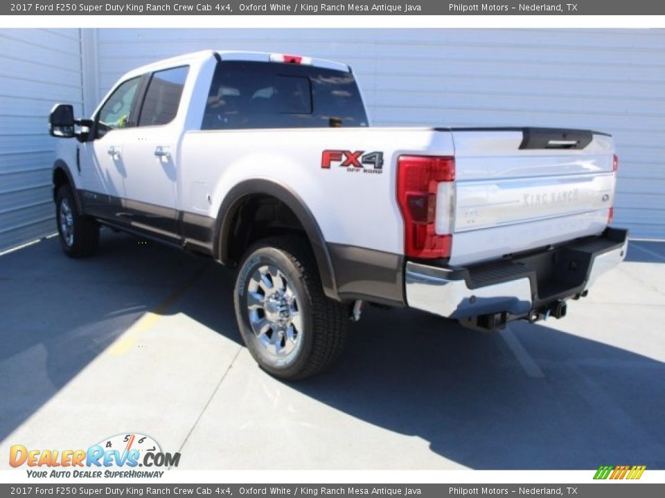 2017 Ford F250 Super Duty King Ranch Crew Cab 4x4 Oxford White / King Ranch Mesa Antique Java Photo #6