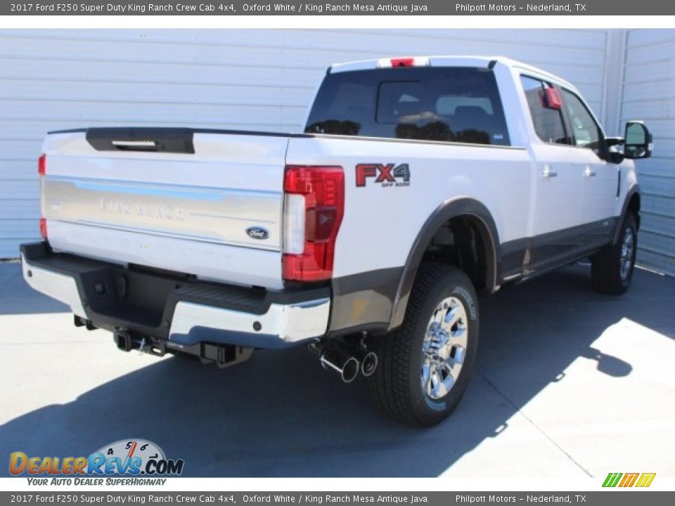 2017 Ford F250 Super Duty King Ranch Crew Cab 4x4 Oxford White / King Ranch Mesa Antique Java Photo #8