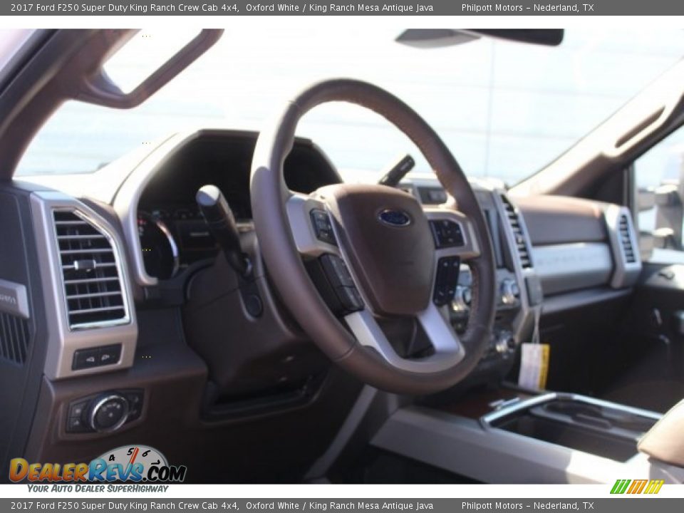 2017 Ford F250 Super Duty King Ranch Crew Cab 4x4 Oxford White / King Ranch Mesa Antique Java Photo #10