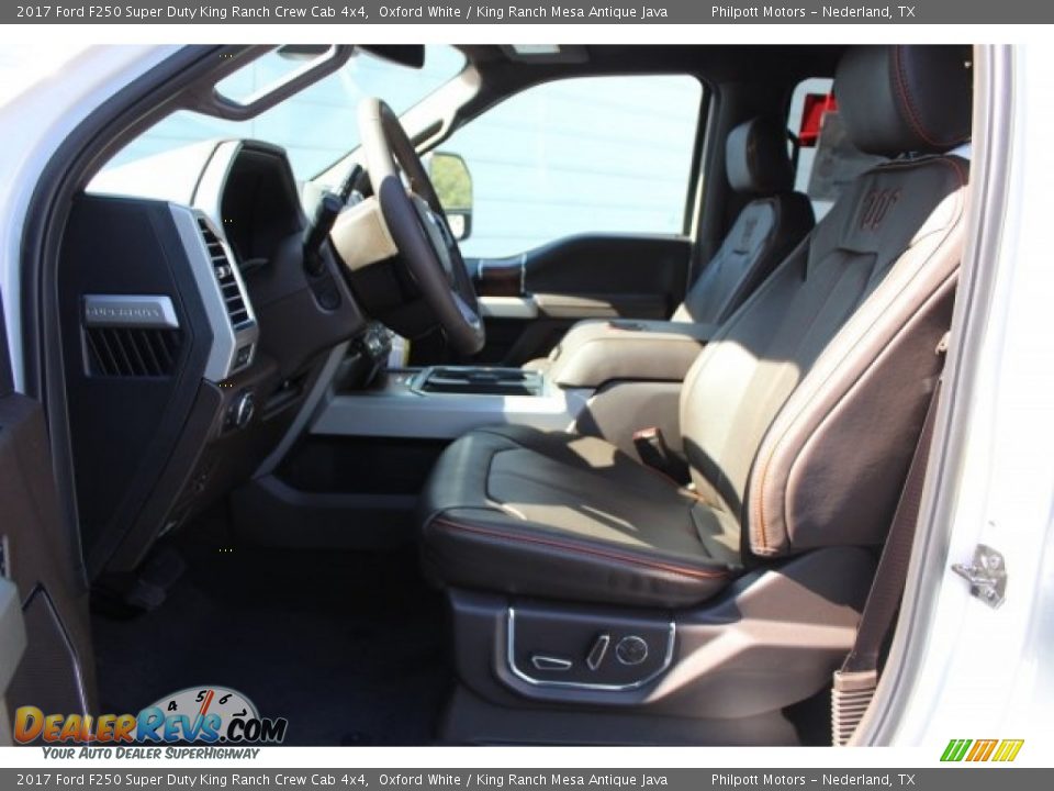 2017 Ford F250 Super Duty King Ranch Crew Cab 4x4 Oxford White / King Ranch Mesa Antique Java Photo #11