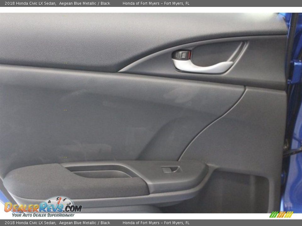 2018 Honda Civic LX Sedan Aegean Blue Metallic / Black Photo #20