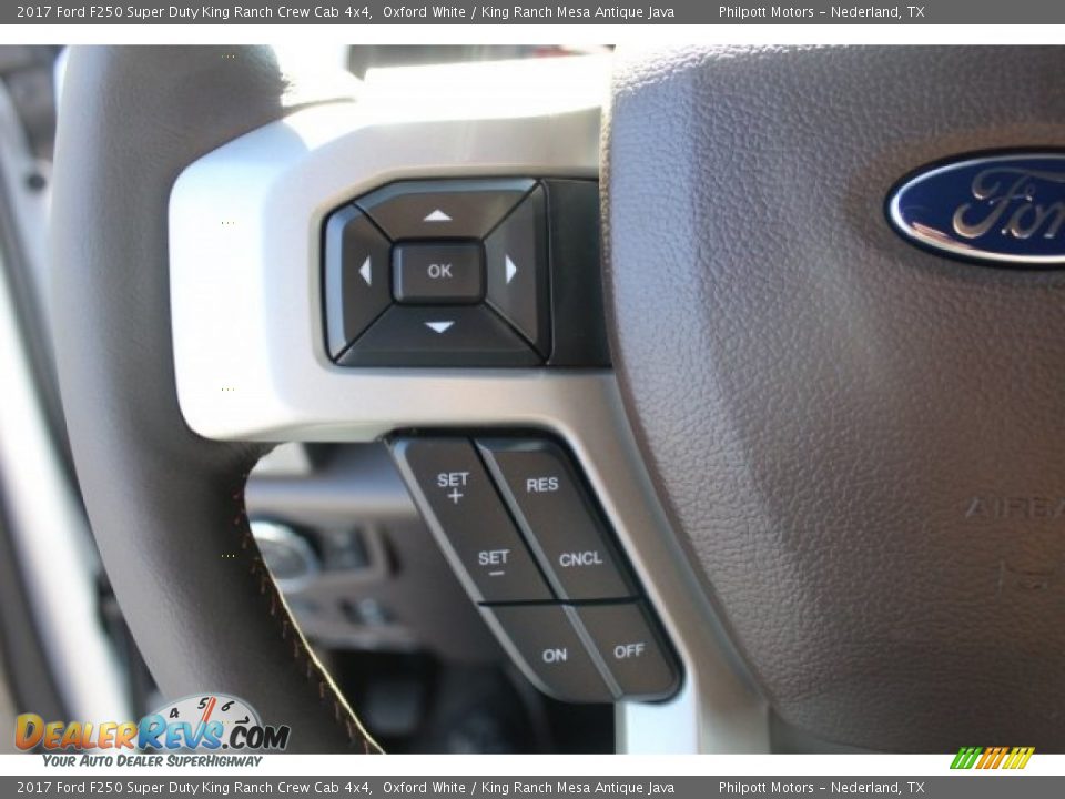 2017 Ford F250 Super Duty King Ranch Crew Cab 4x4 Oxford White / King Ranch Mesa Antique Java Photo #16
