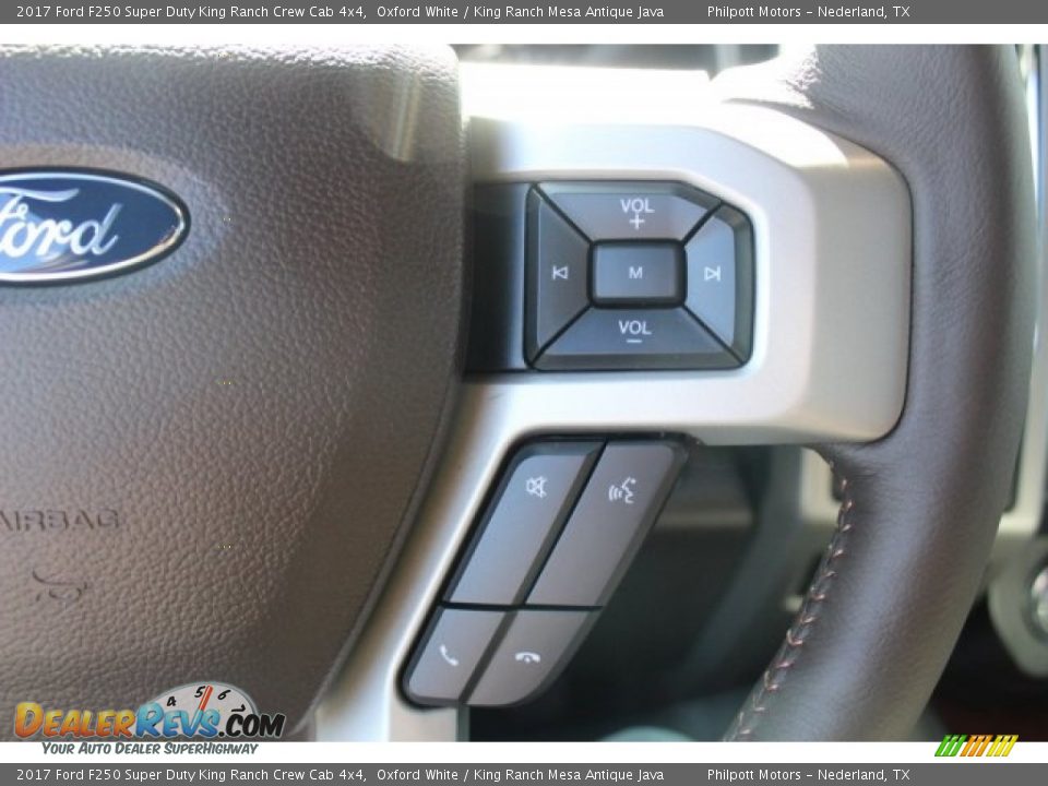 2017 Ford F250 Super Duty King Ranch Crew Cab 4x4 Oxford White / King Ranch Mesa Antique Java Photo #17