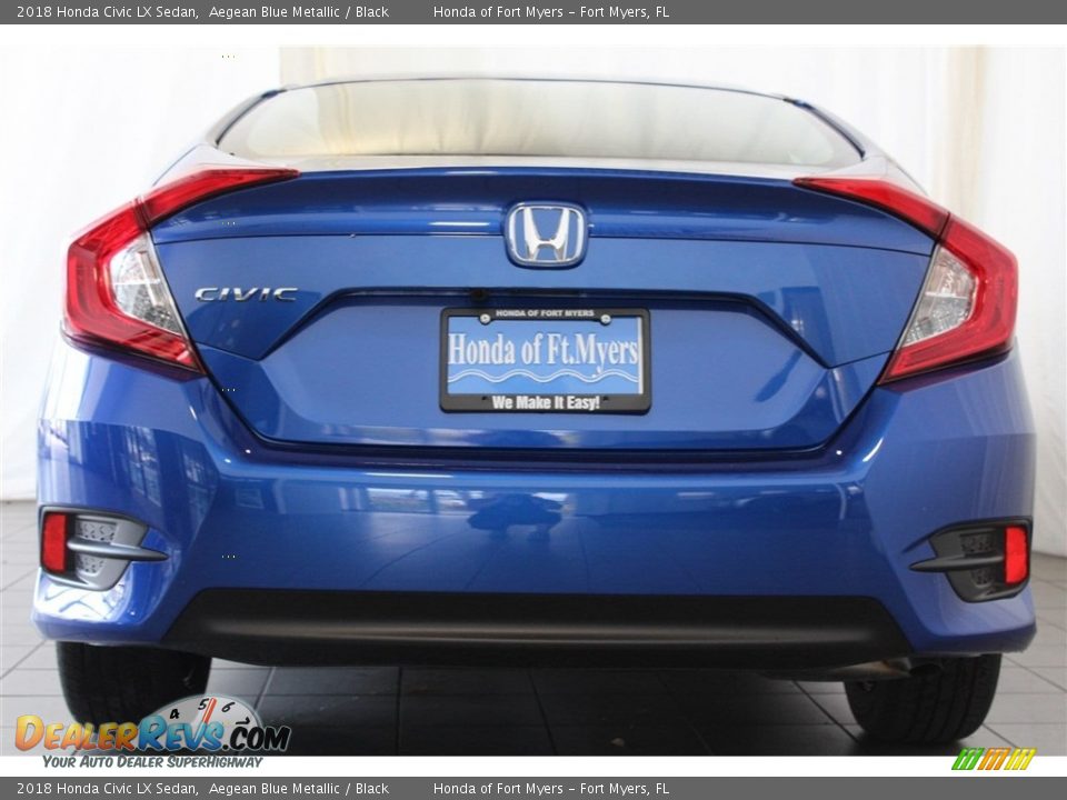 2018 Honda Civic LX Sedan Aegean Blue Metallic / Black Photo #6