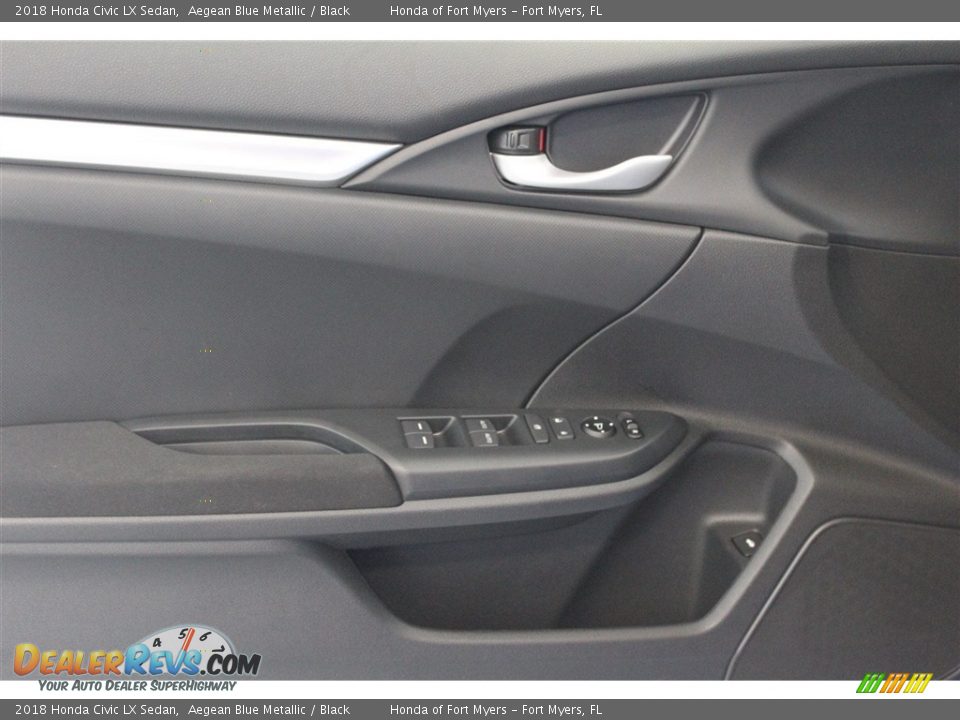 2018 Honda Civic LX Sedan Aegean Blue Metallic / Black Photo #7