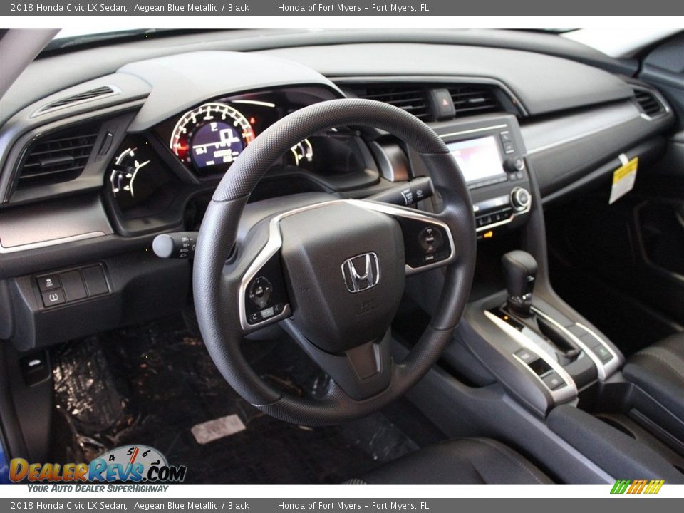 2018 Honda Civic LX Sedan Aegean Blue Metallic / Black Photo #10