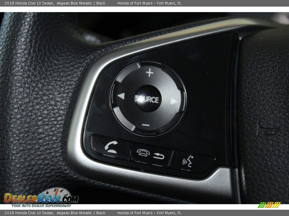 2018 Honda Civic LX Sedan Aegean Blue Metallic / Black Photo #12