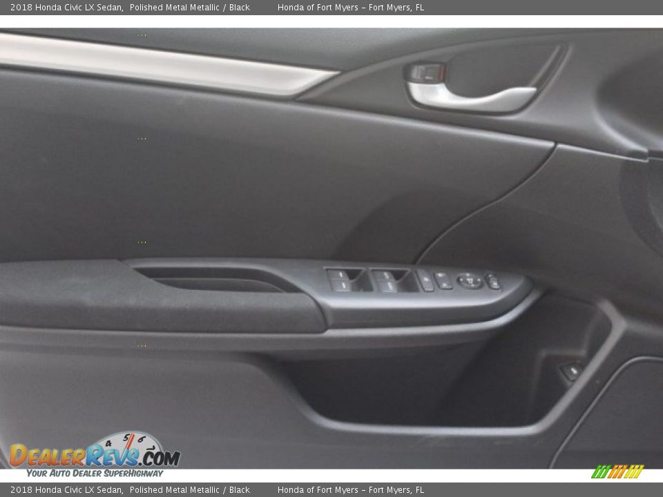 2018 Honda Civic LX Sedan Polished Metal Metallic / Black Photo #7