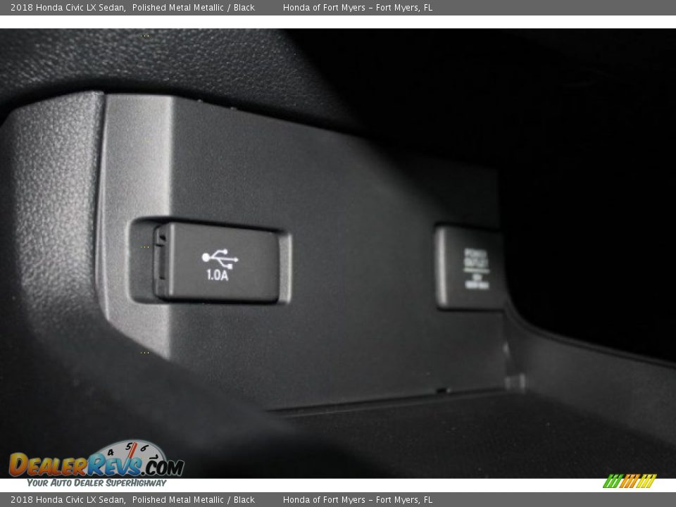2018 Honda Civic LX Sedan Polished Metal Metallic / Black Photo #21