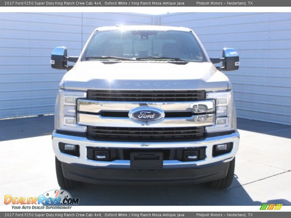 2017 Ford F250 Super Duty King Ranch Crew Cab 4x4 Oxford White / King Ranch Mesa Antique Java Photo #2