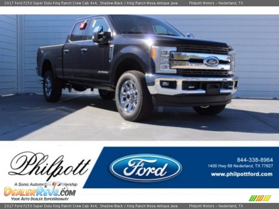 2017 Ford F250 Super Duty King Ranch Crew Cab 4x4 Shadow Black / King Ranch Mesa Antique Java Photo #1