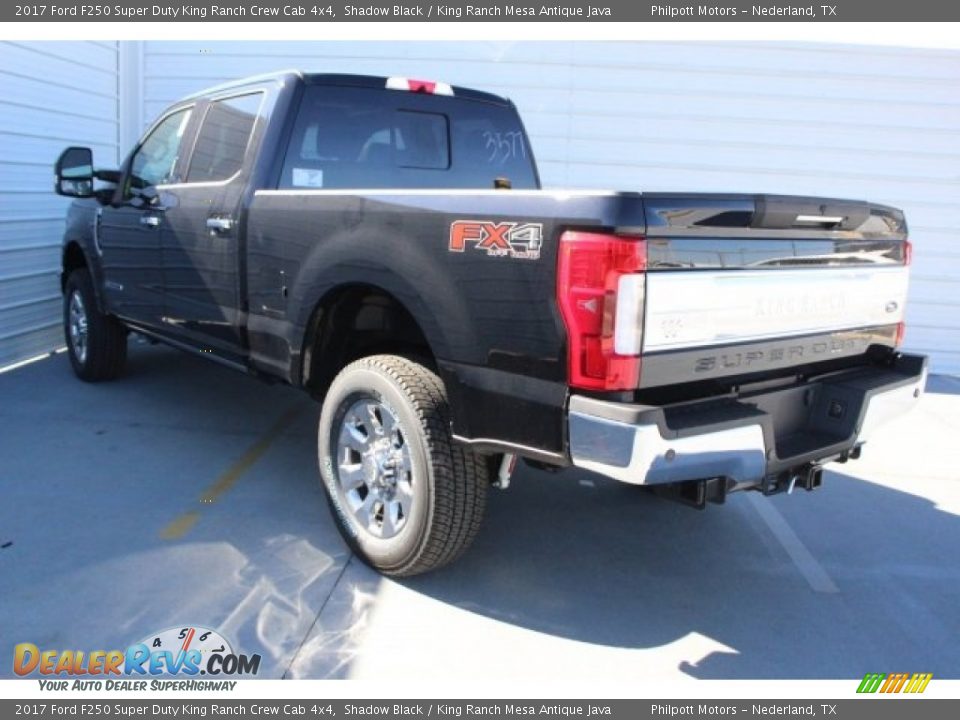 2017 Ford F250 Super Duty King Ranch Crew Cab 4x4 Shadow Black / King Ranch Mesa Antique Java Photo #9