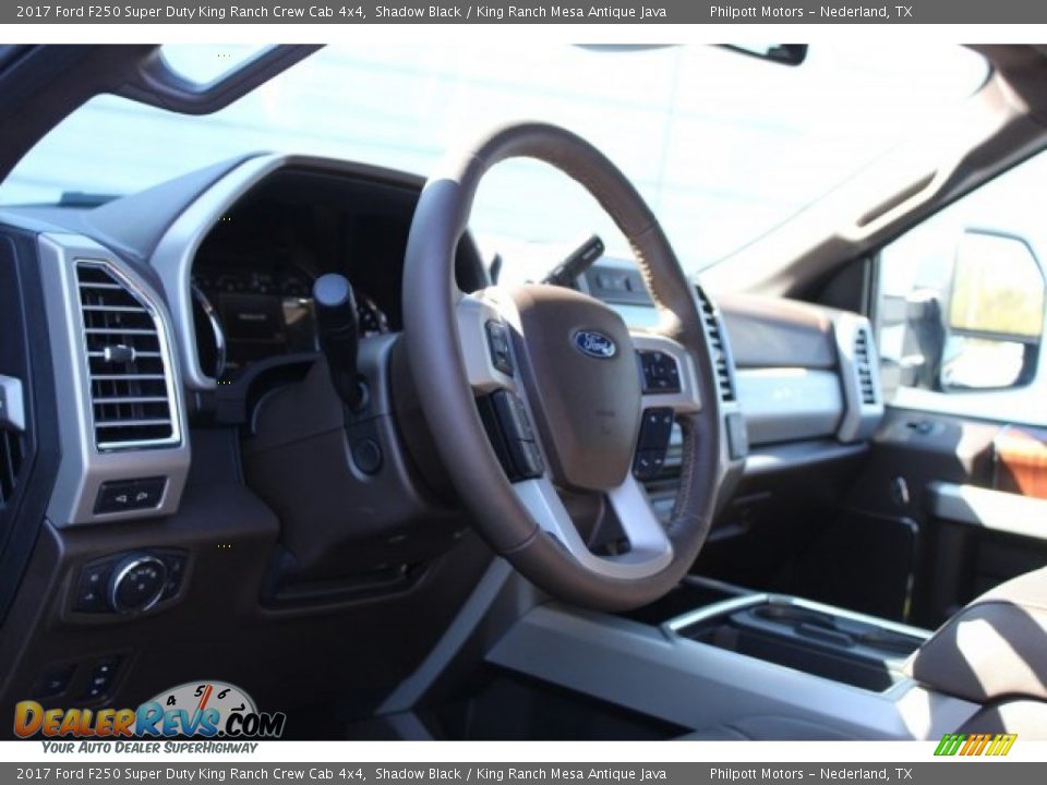 2017 Ford F250 Super Duty King Ranch Crew Cab 4x4 Shadow Black / King Ranch Mesa Antique Java Photo #13