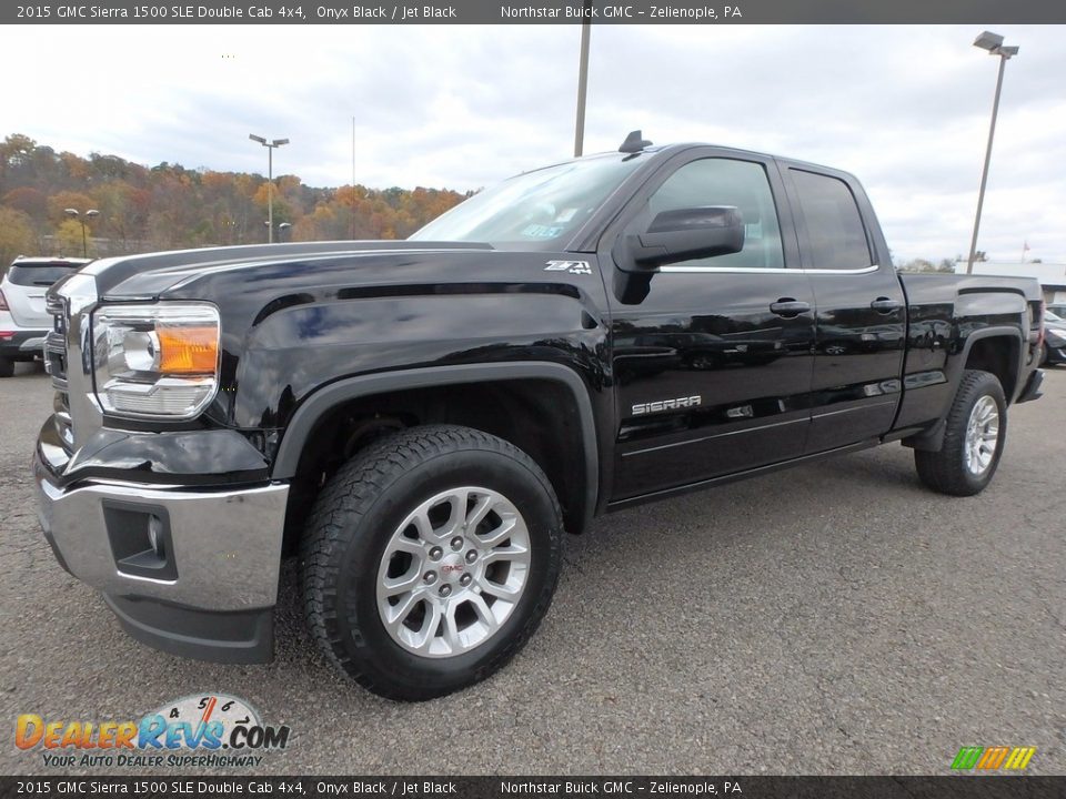 2015 GMC Sierra 1500 SLE Double Cab 4x4 Onyx Black / Jet Black Photo #1