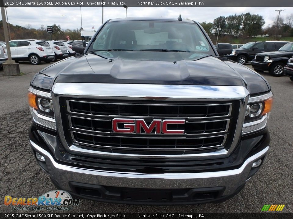 2015 GMC Sierra 1500 SLE Double Cab 4x4 Onyx Black / Jet Black Photo #2