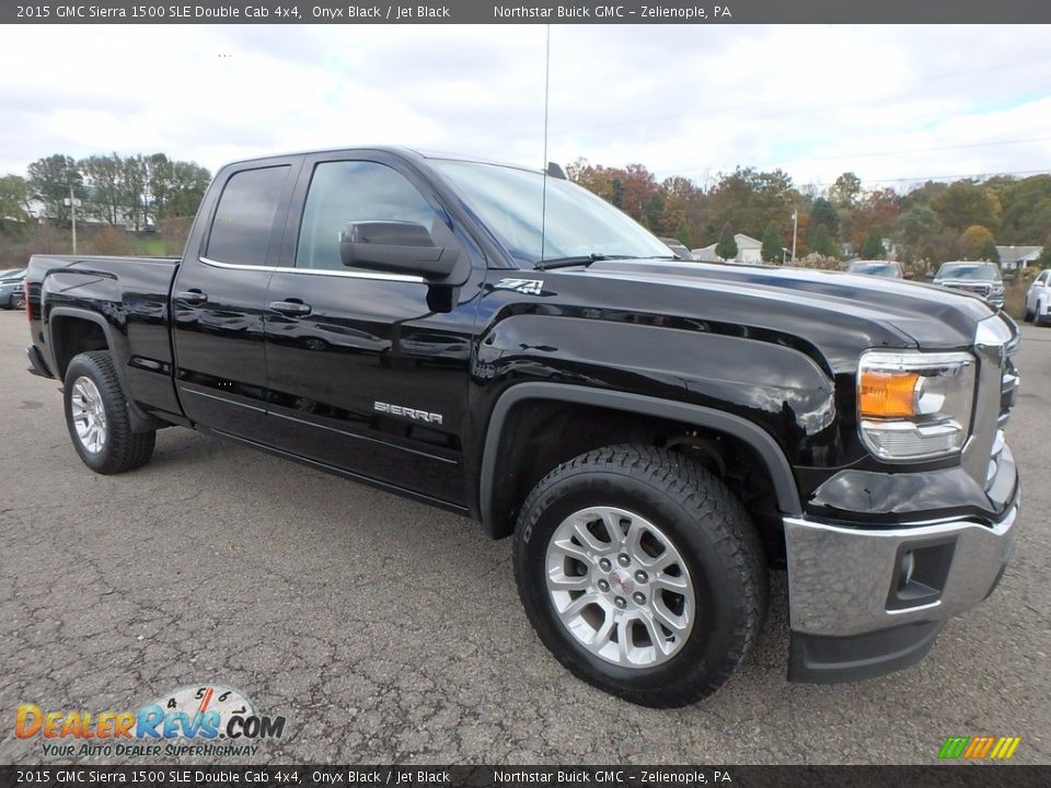 2015 GMC Sierra 1500 SLE Double Cab 4x4 Onyx Black / Jet Black Photo #4