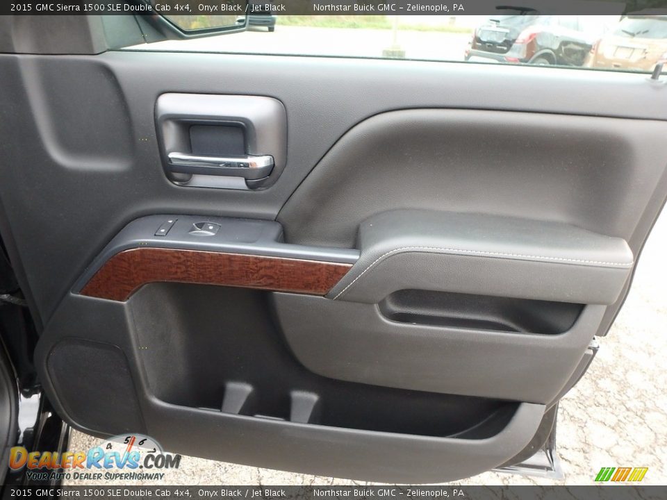 2015 GMC Sierra 1500 SLE Double Cab 4x4 Onyx Black / Jet Black Photo #7