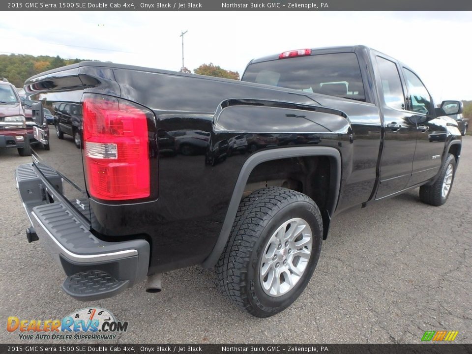 2015 GMC Sierra 1500 SLE Double Cab 4x4 Onyx Black / Jet Black Photo #10