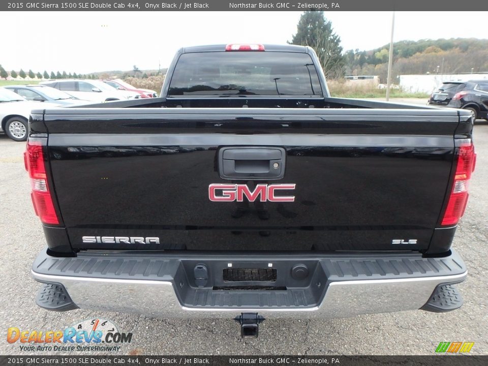 2015 GMC Sierra 1500 SLE Double Cab 4x4 Onyx Black / Jet Black Photo #11