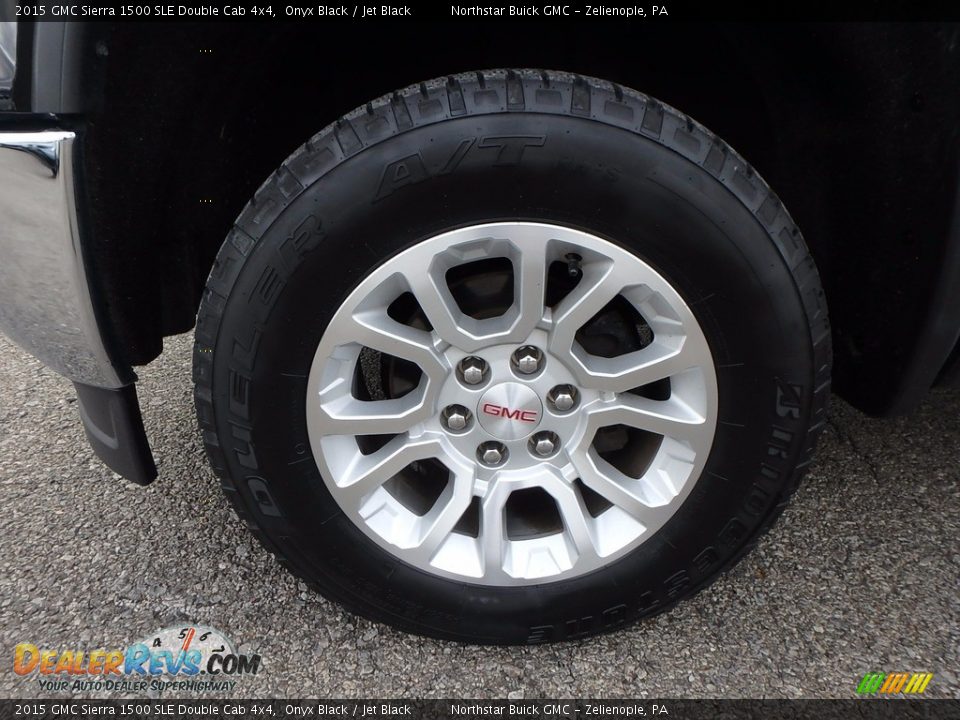 2015 GMC Sierra 1500 SLE Double Cab 4x4 Onyx Black / Jet Black Photo #15