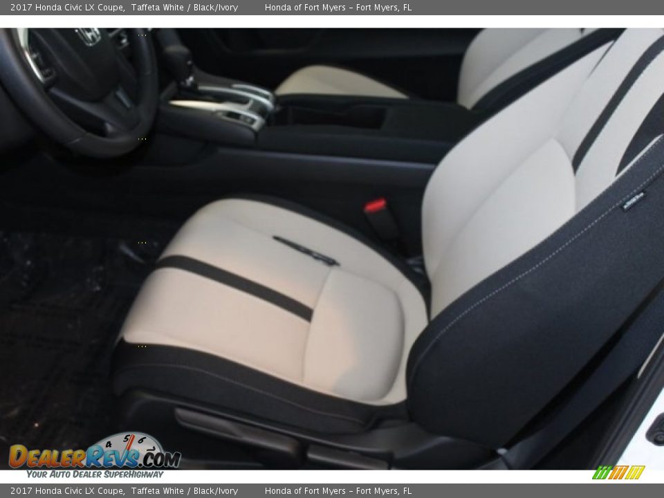 2017 Honda Civic LX Coupe Taffeta White / Black/Ivory Photo #11