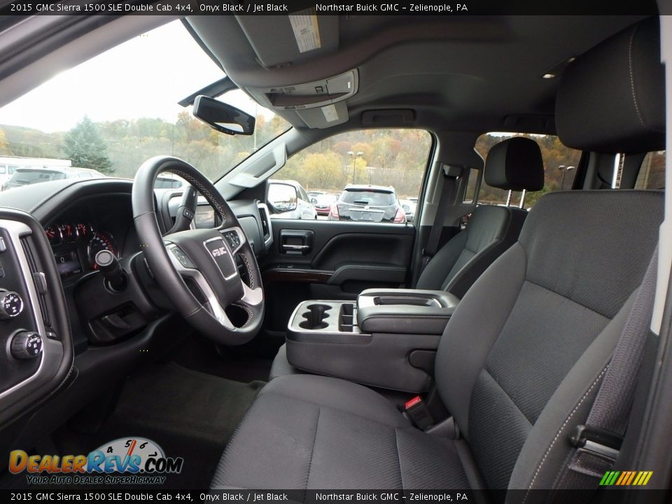2015 GMC Sierra 1500 SLE Double Cab 4x4 Onyx Black / Jet Black Photo #16